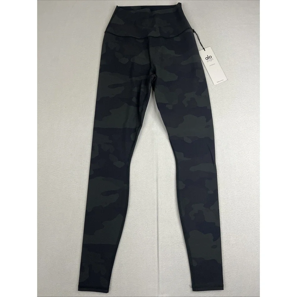 Alo Yoga High Waist Vapor Leggings Hunter Camo Green W5635R Womens Small